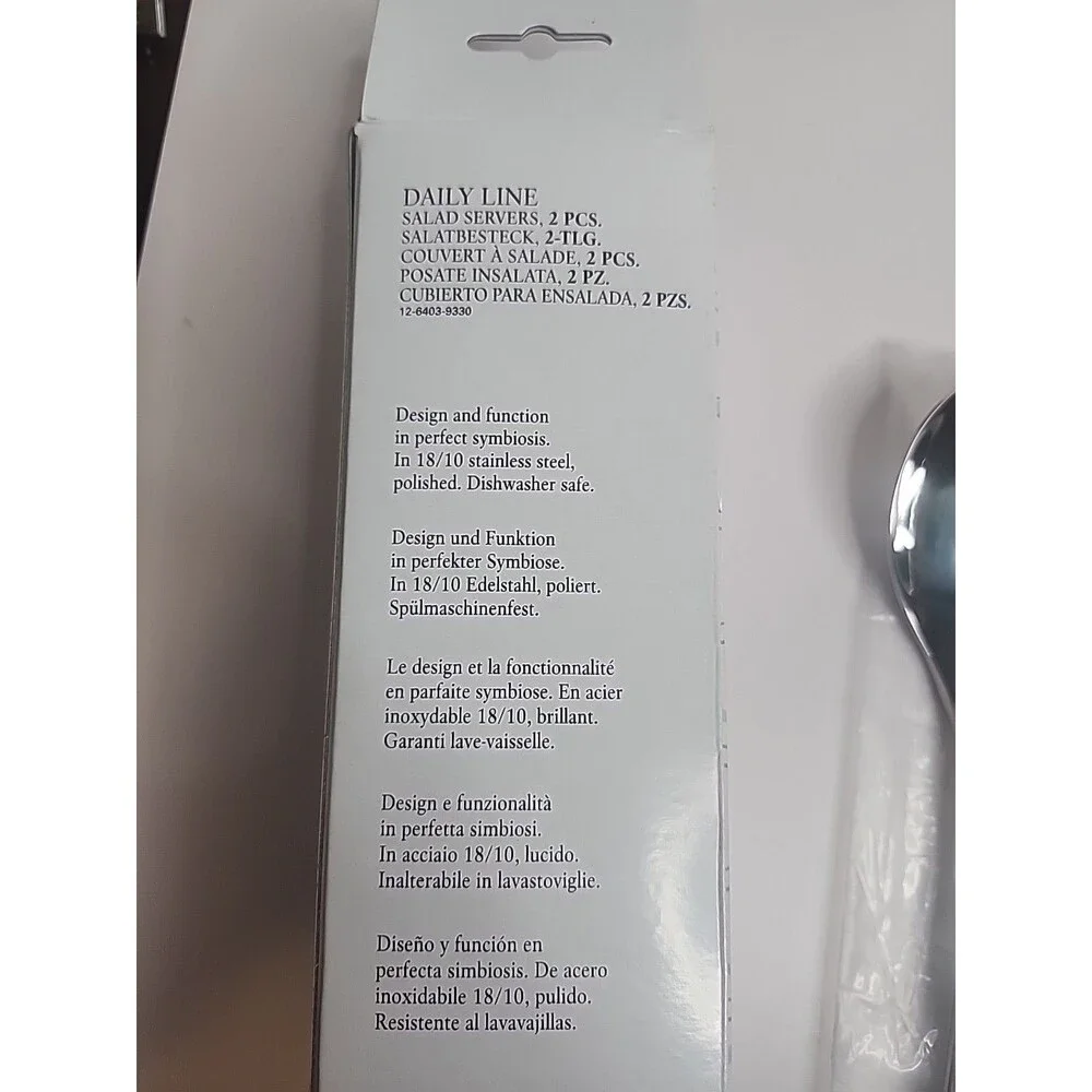 Villeroy & Boch Daily Line Collection Sald Servers 2 Pc Set 18/10 Stainless NIB